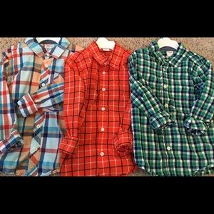 Gymboree Boys button down shirts pack of 3, sz 5/6